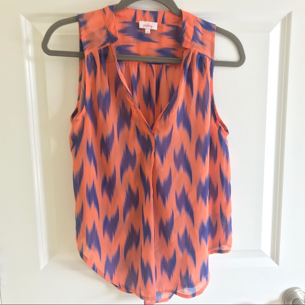 Pixley Semi-Sheer Top Size Small